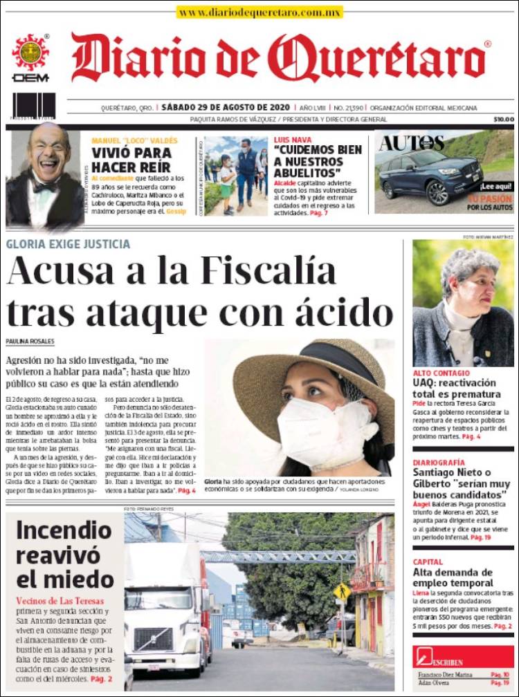 Portada de Diario de Querétaro (Mexico)