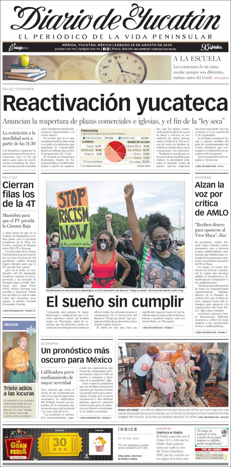 Portada de Diario de Yucatán (Mexico)