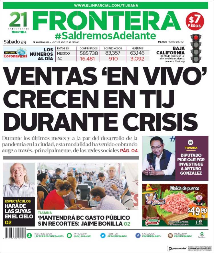 Portada de Frontera (México)