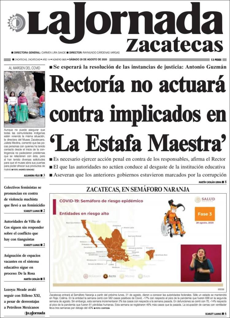 Portada de Jornada de Zacatecas (México)