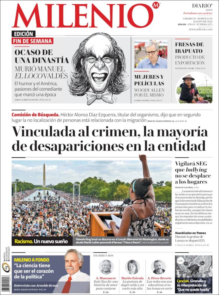 Portada de Milenio de León (Mexico)