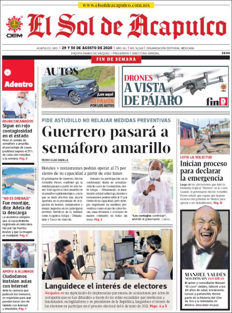 Portada de El Sol de Acapulco (Mexico)