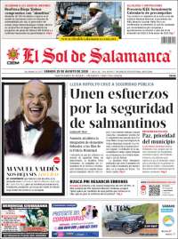 Portada de El Sol de Salamanca (México)