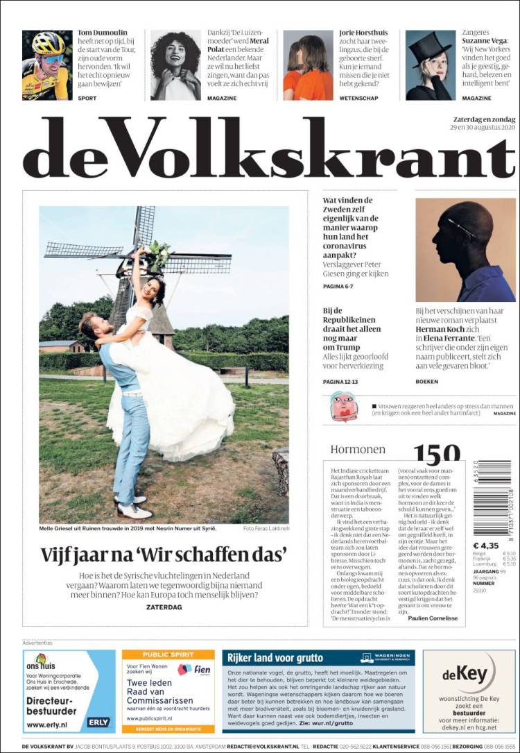 Portada de De Volkskrant (Pa&iacute;ses Bajos)