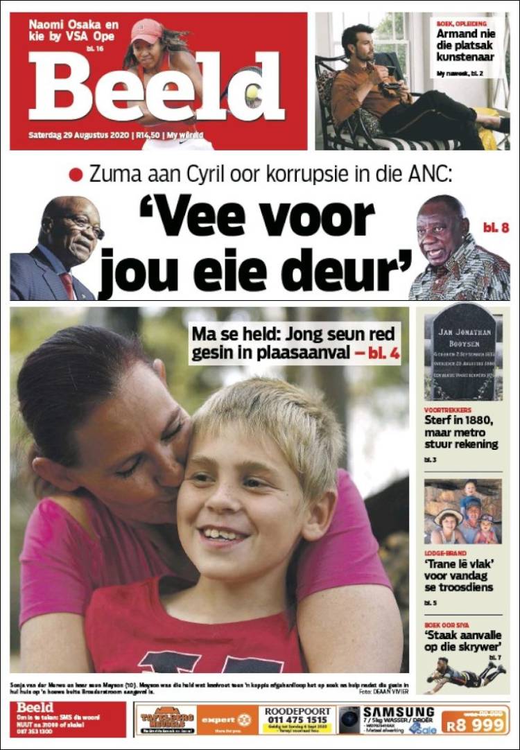 Portada de Beeld (Sud&aacute;frica)