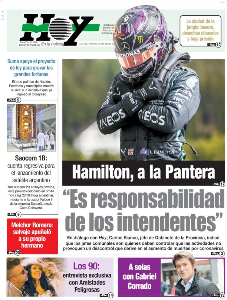 Portada de Diario Hoy (Argentina)