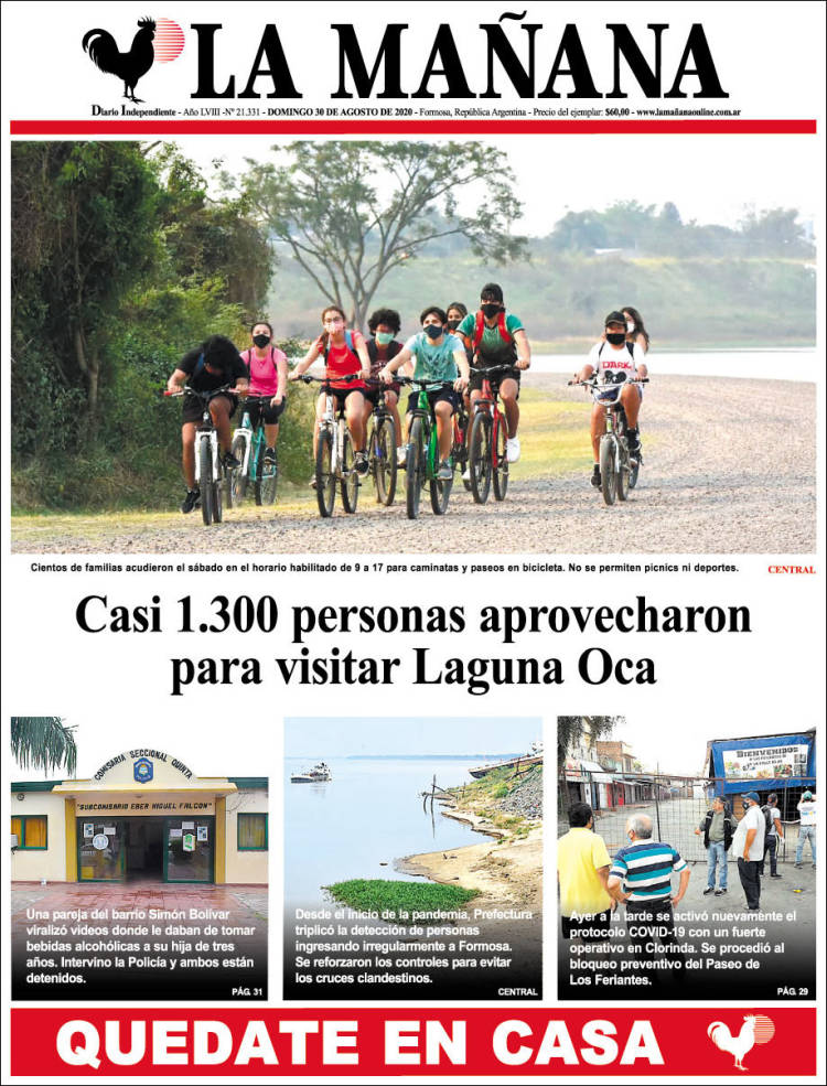 Portada de Diario La Mañana (Argentina)