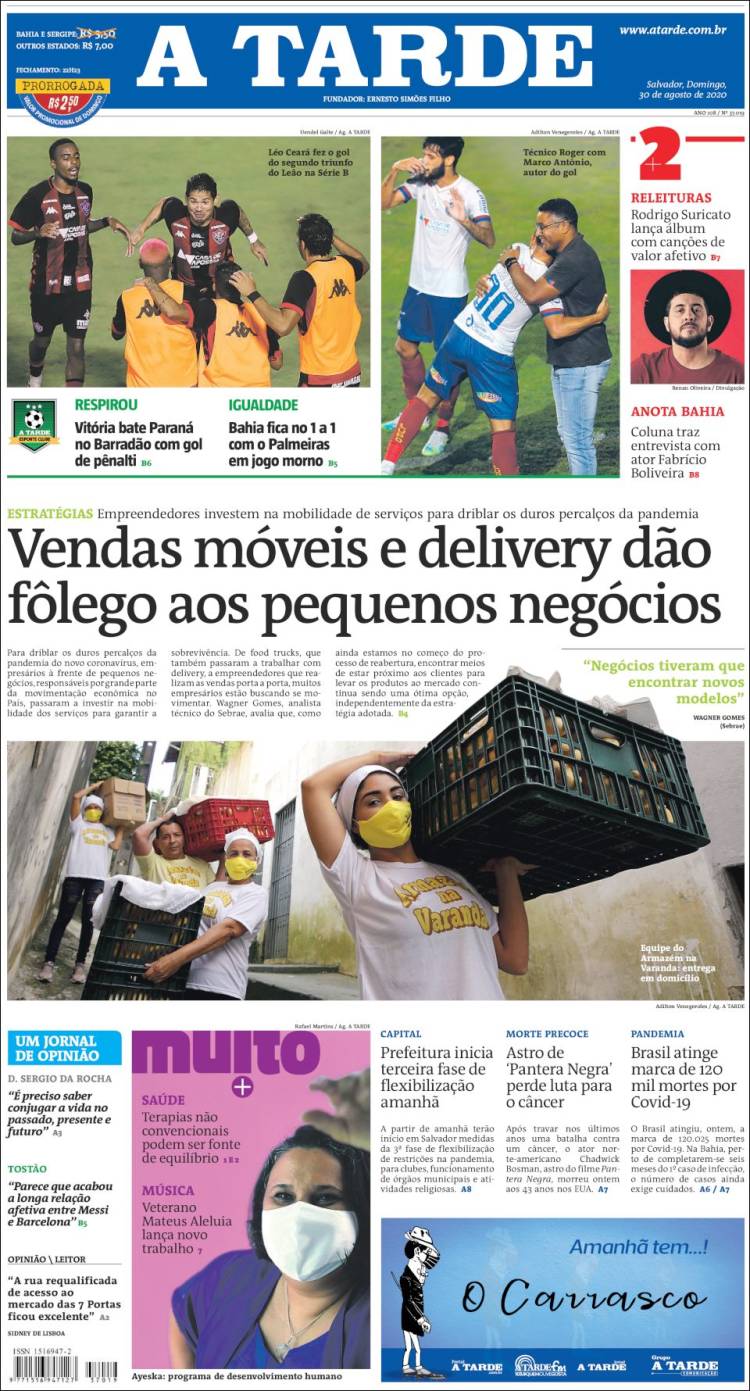 Portada de Diário A Tarde (Brasil)