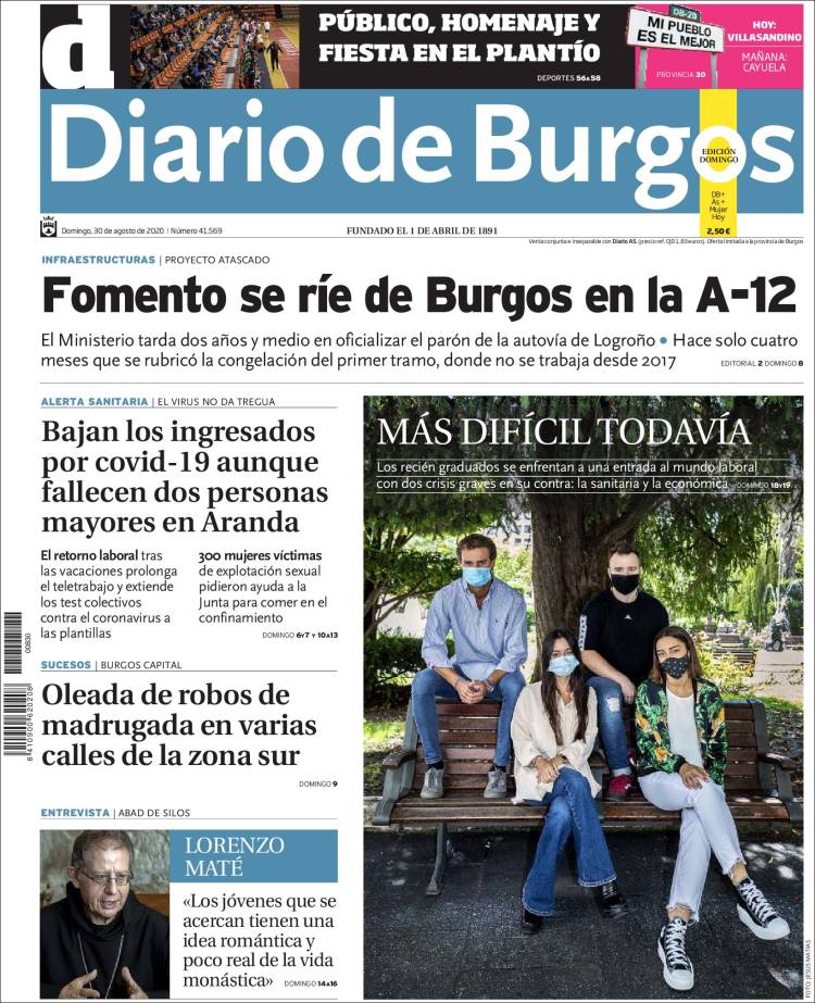 Portada de Diario de Burgos (Espa&ntilde;a)