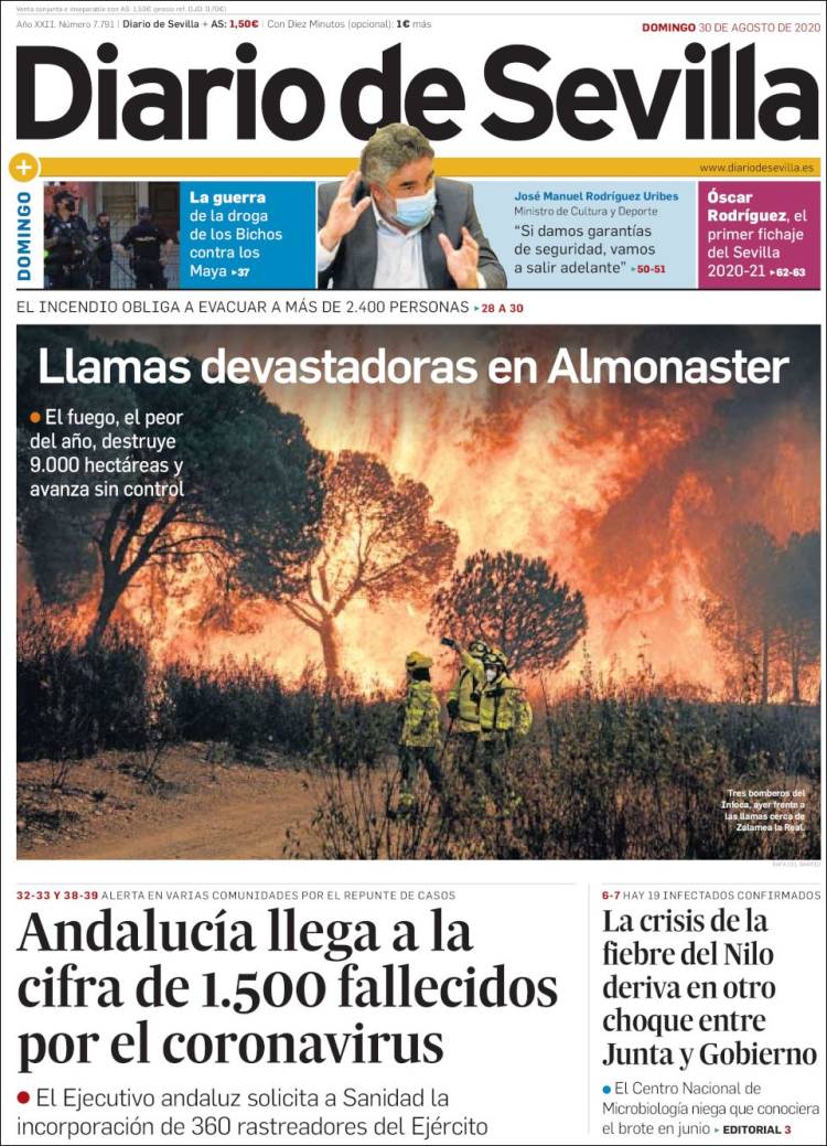 Portada de Diario de Sevilla (España)