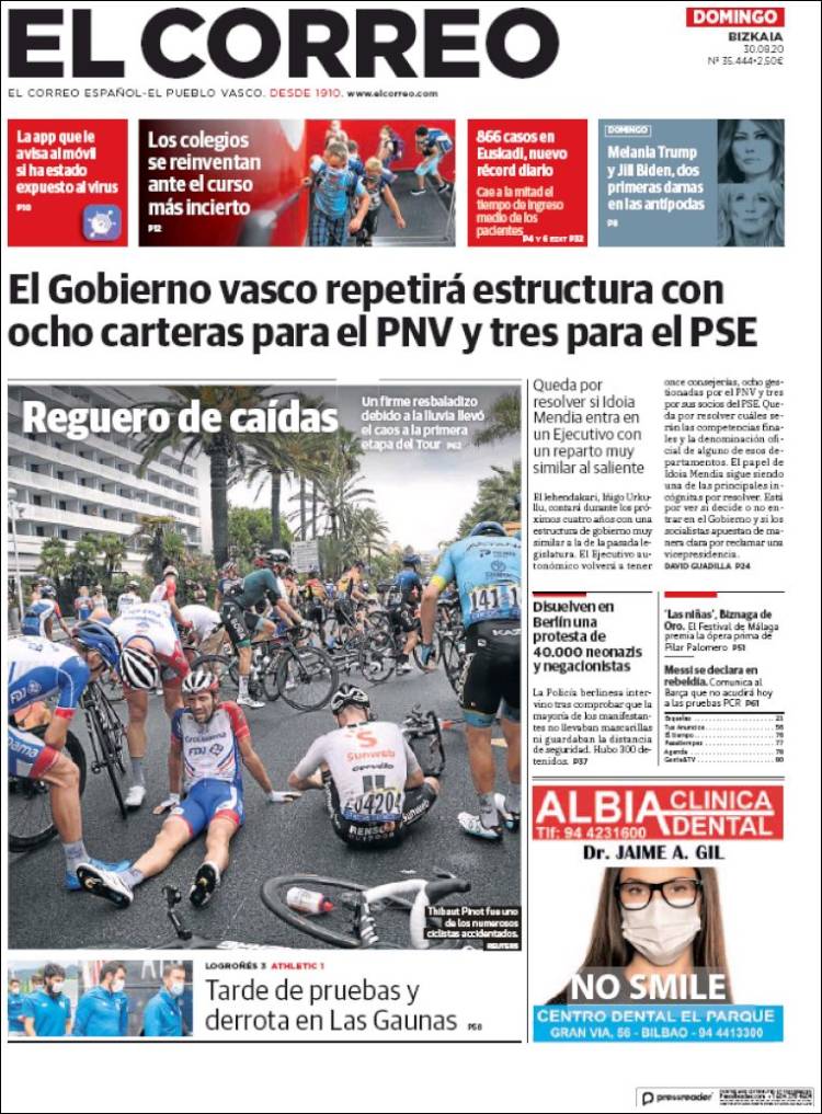 Portada de El Correo (España)