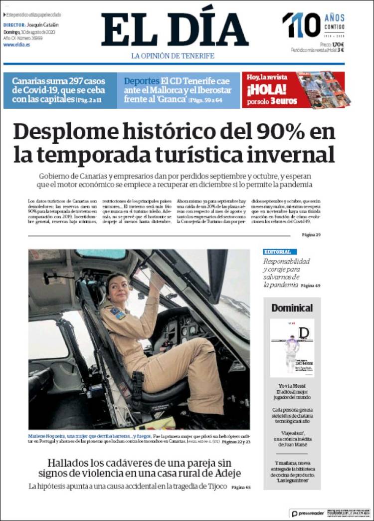 Portada de El Día (España)