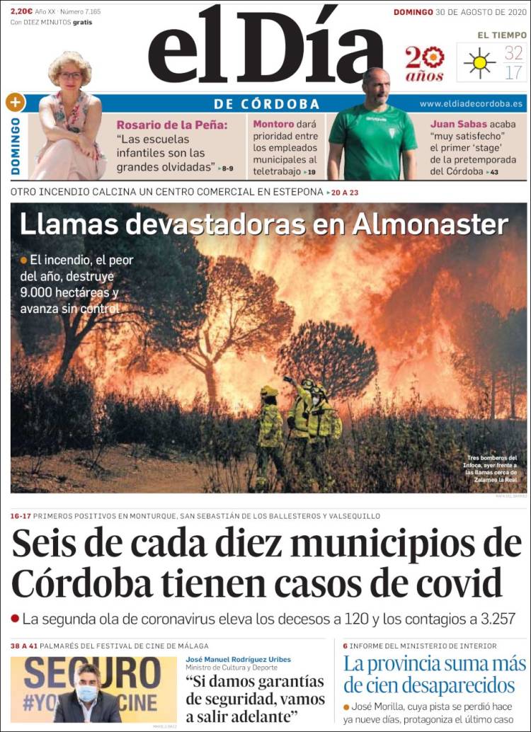 Portada de El Día de Córdoba (España)