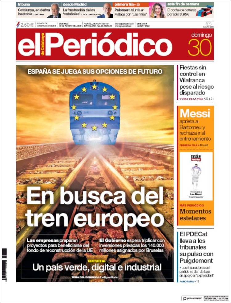 Portada de El Periódico (España)