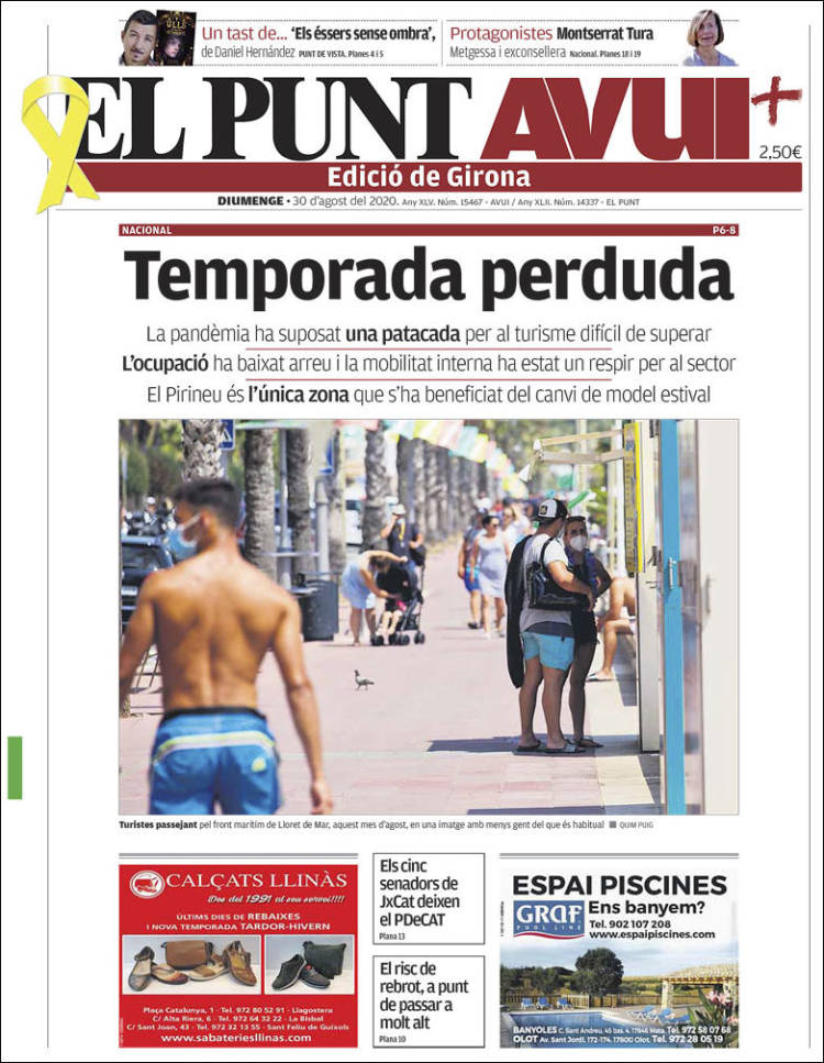 Portada de El Punt Avui - Girona (España)