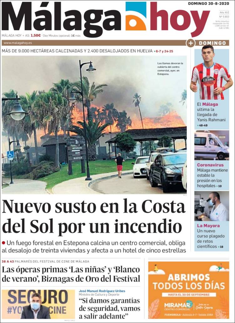 Portada de Málaga Hoy (España)