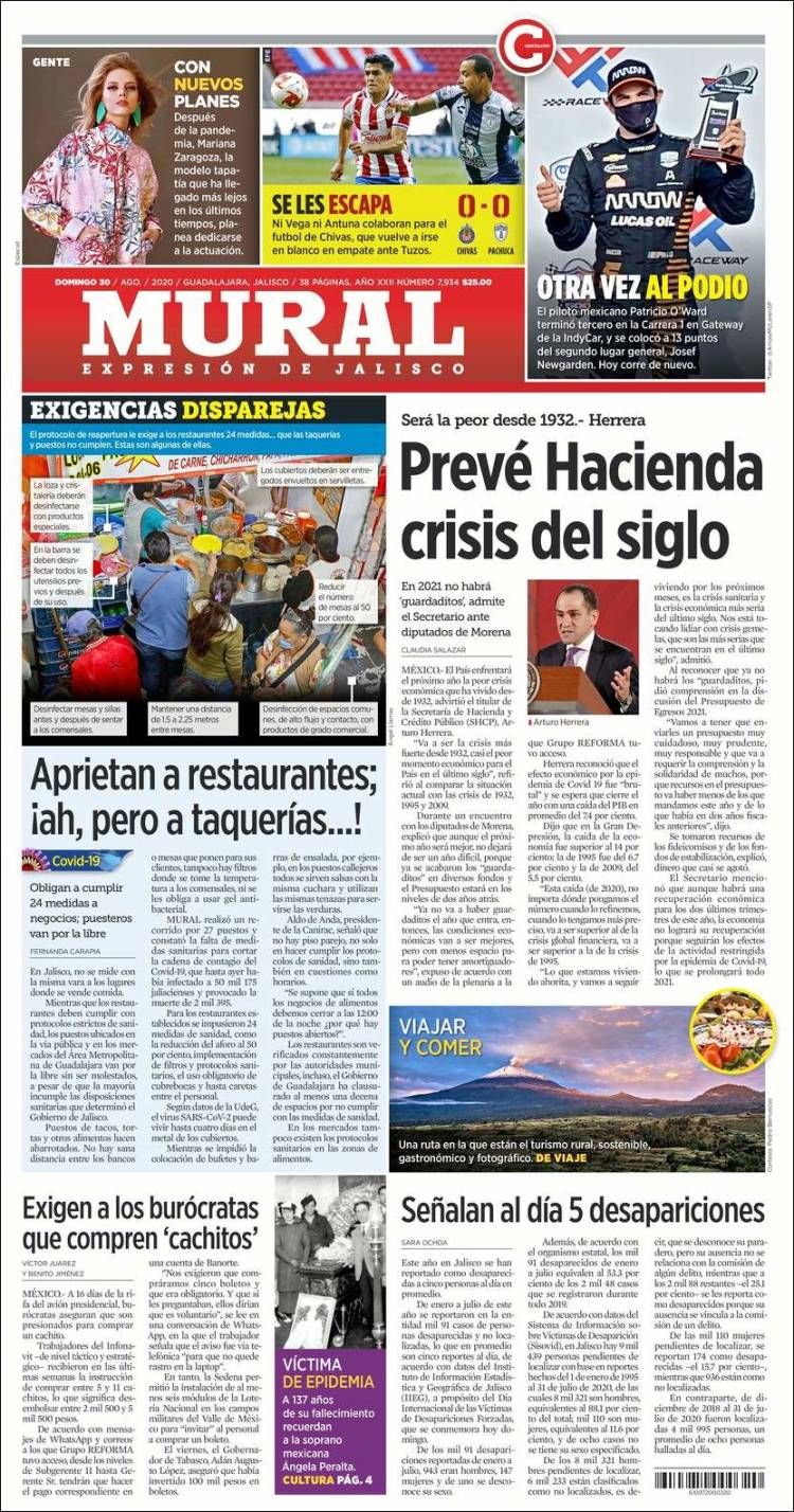 Portada de El Mural (M&eacute;xico)