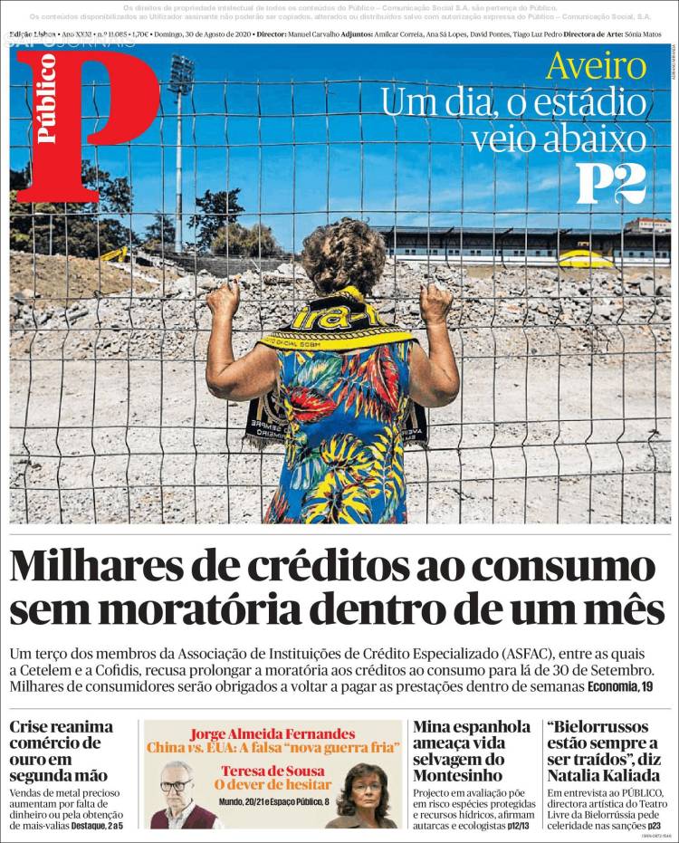 Portada de Público (Portugal)