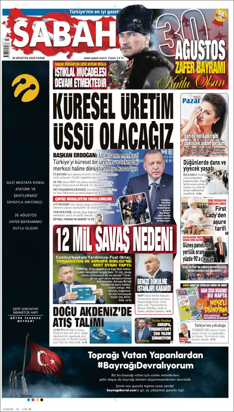 Portada de Sabah (Turqu&iacute;a)