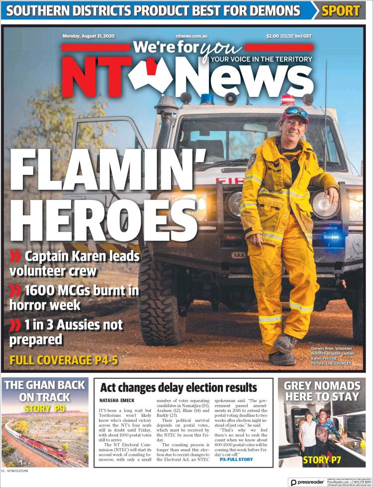 Portada de Northern Territory News (Australia)