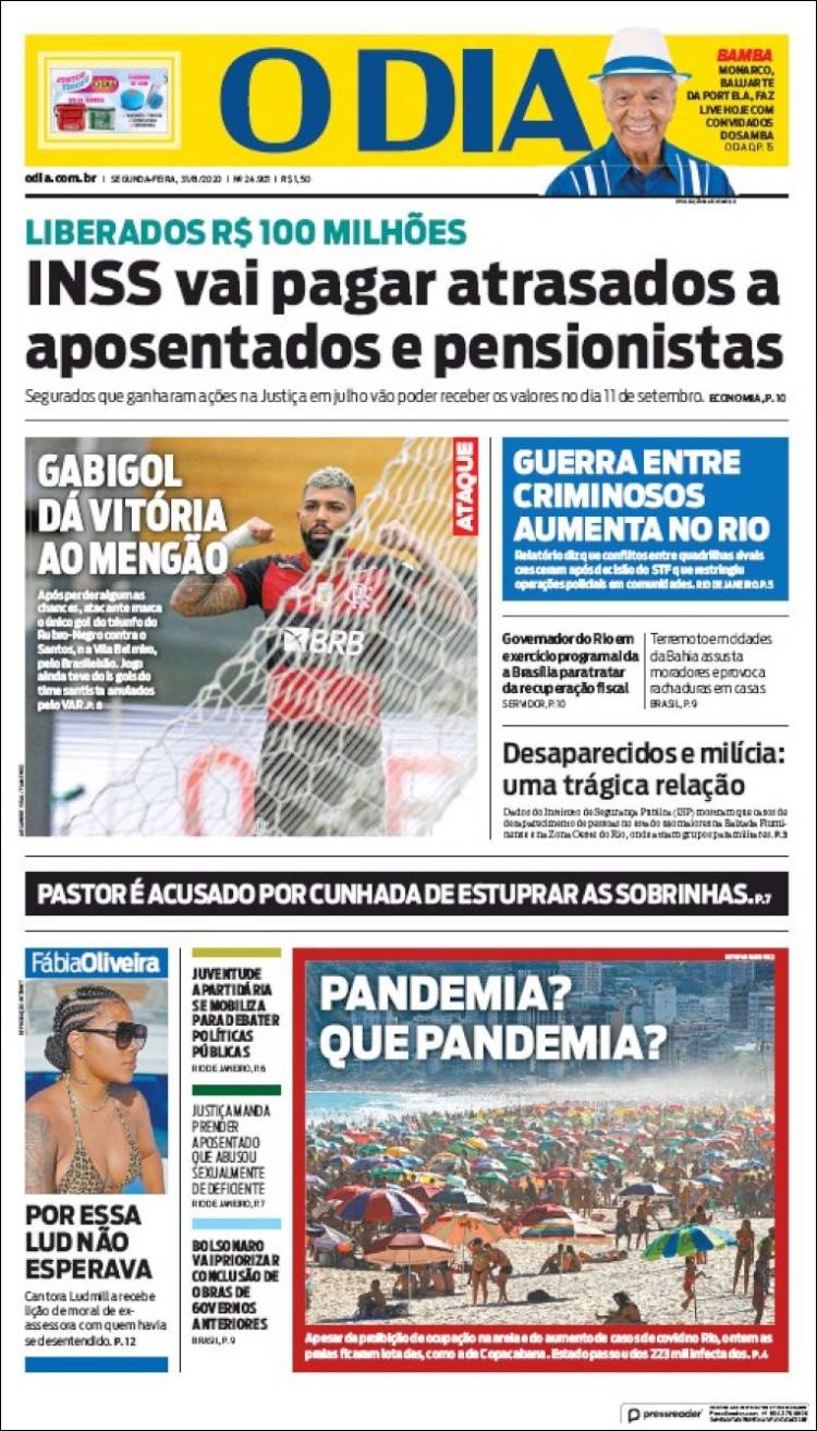 Portada de O Dia (Brasil)