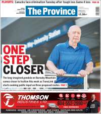 Portada de The Province (Canadá)