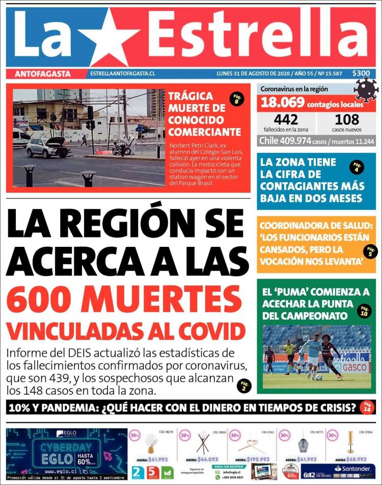 Portada de La Estrella del Norte (Chile)