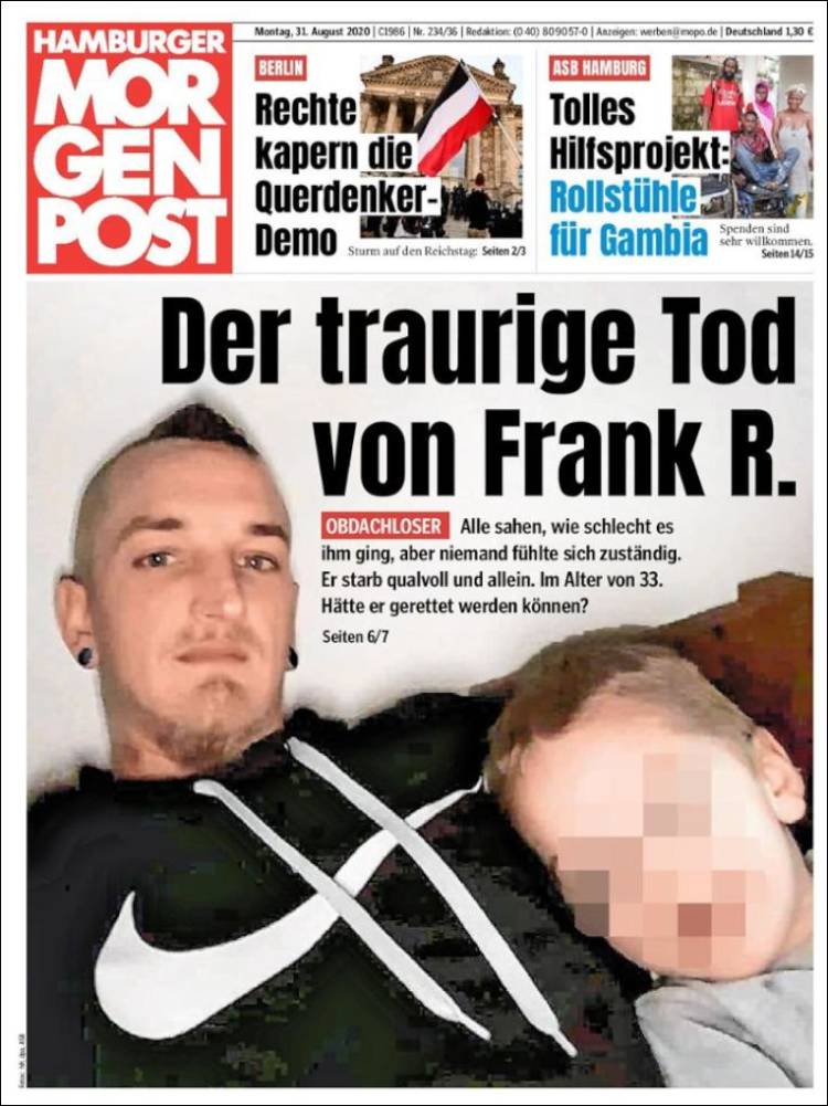 Portada de Hamburger Morgenpost  (Alemania)