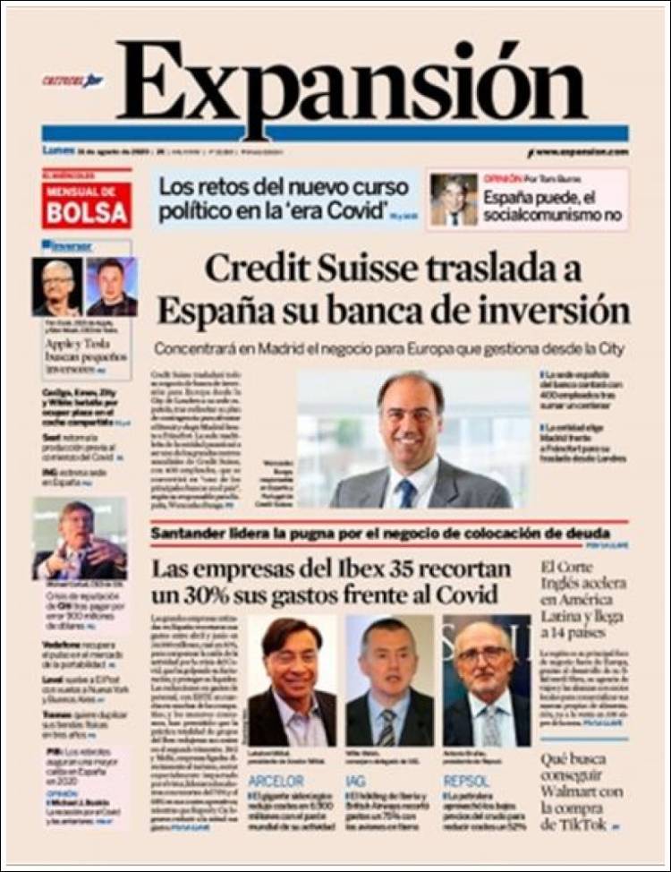 Portada de Expansión (Espa&ntilde;a)