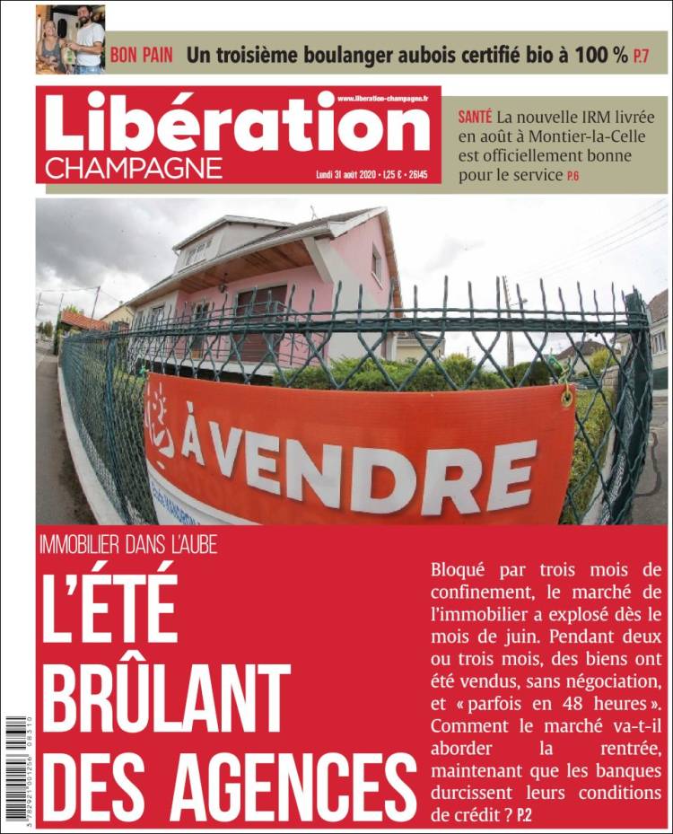 Portada de Libération Champagne (Francia)