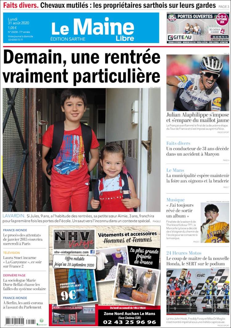 Portada de Le Maine Libre (Francia)