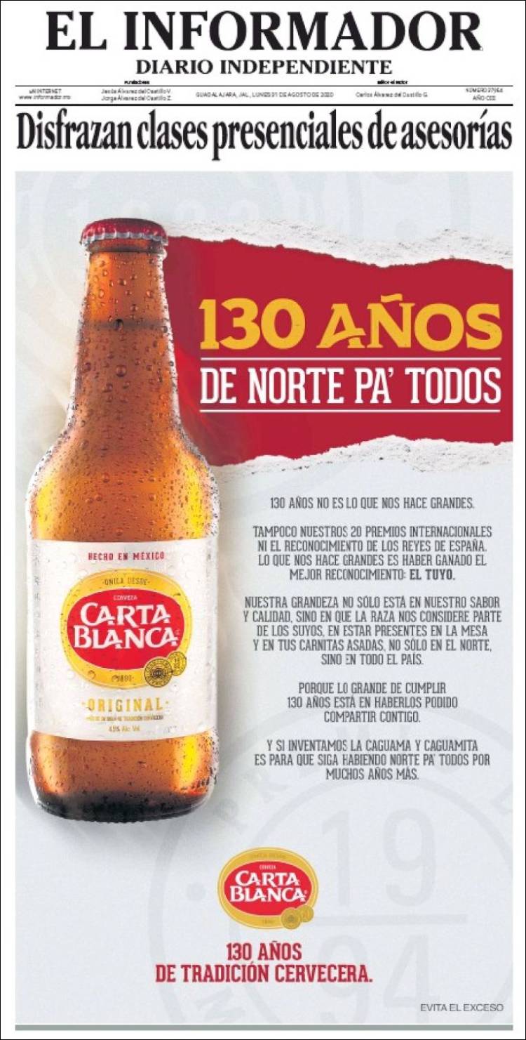 Portada de El Informador (M&eacute;xico)