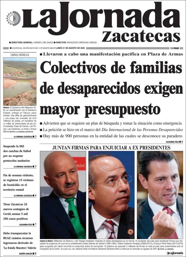 Portada de Jornada de Zacatecas (M&eacute;xico)
