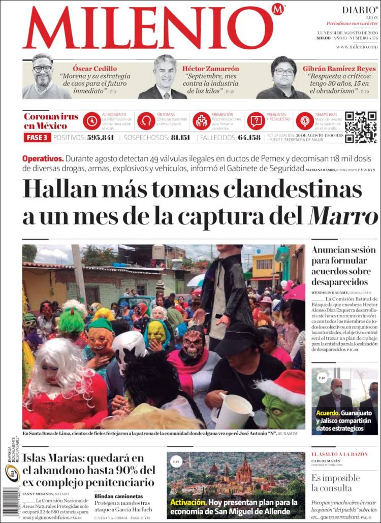 Portada de Milenio de León (M&eacute;xico)