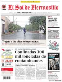 Portada de El Sol de Hermosillo (M&eacute;xico)