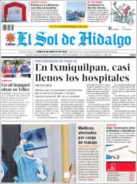 Portada de El Sol de Hidalgo (M&eacute;xico)