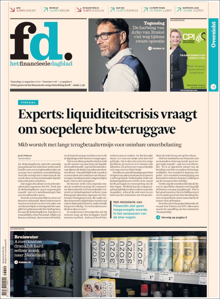 Portada de Het Financieele Dagblad (Pa&iacute;ses Bajos)