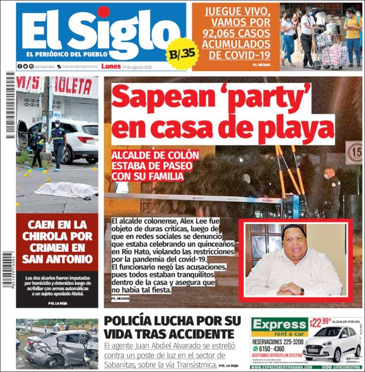 Portada de El Siglo (Panam&aacute;)