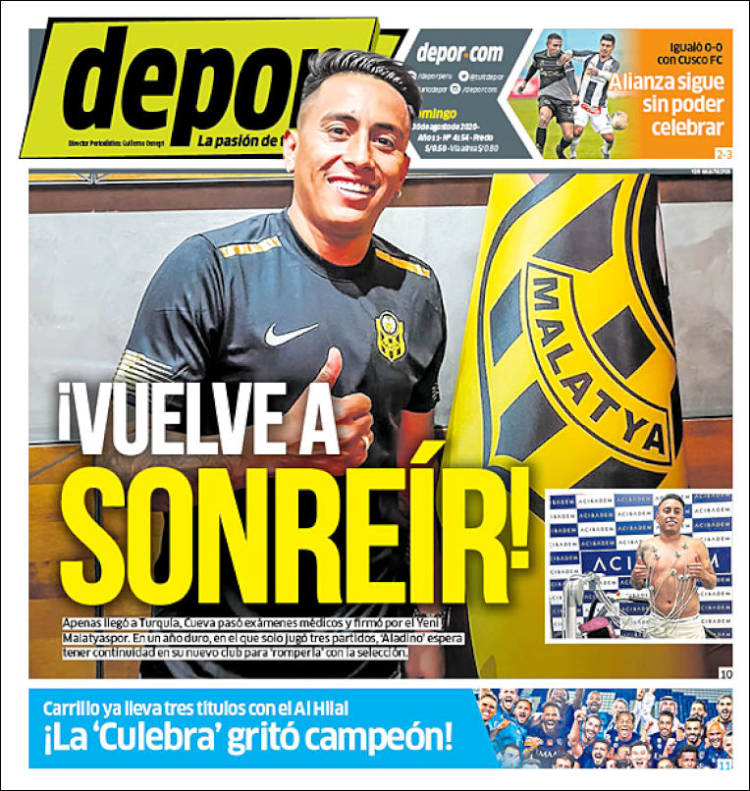 Portada de Depor (Per&uacute;)