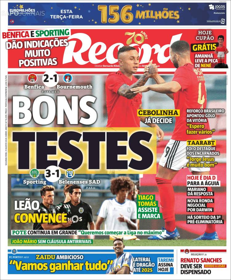 Portada de Record (Portugal)