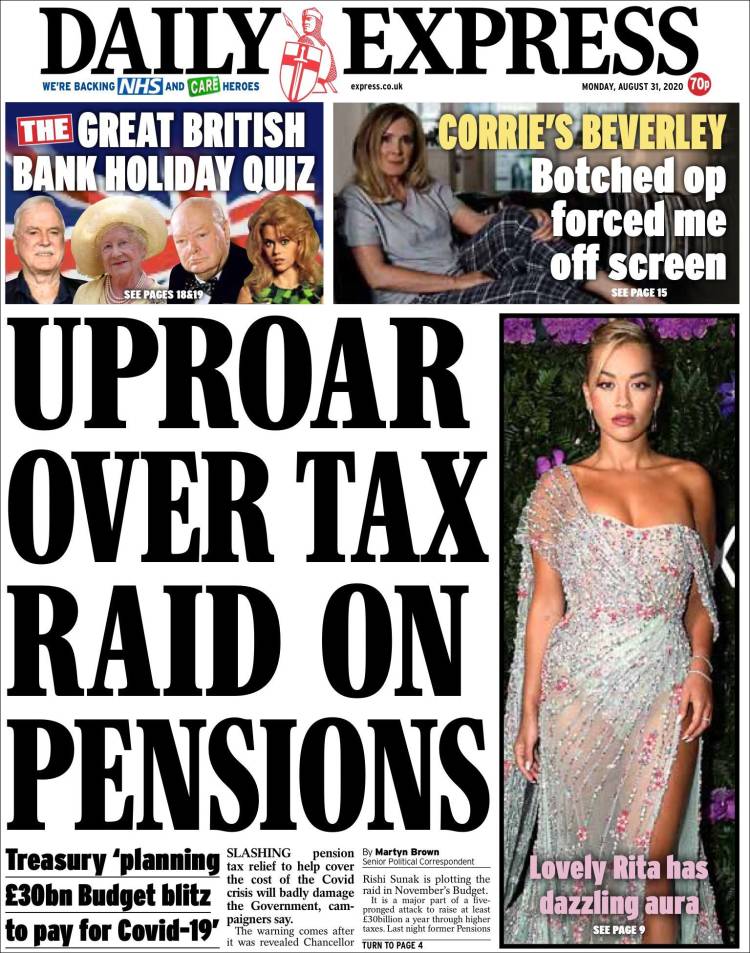 Portada de Daily Express (Reino Unido)