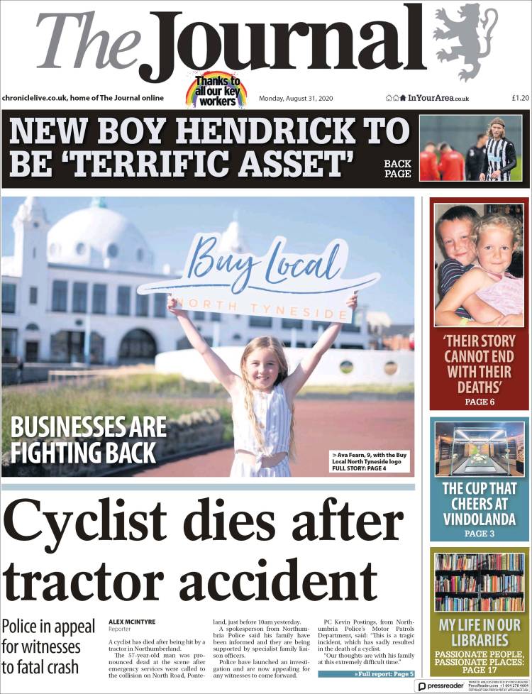 Portada de The Journal (Reino Unido)