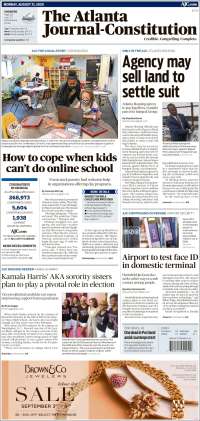 Portada de The Atlanta Journal-Constitution (USA)