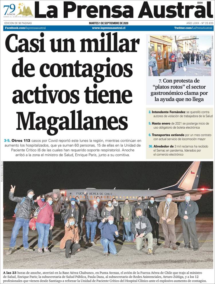 Portada de El Magallanes (Chile)