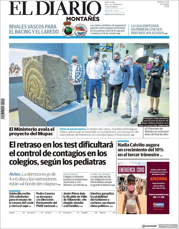 Portada de El Diario Montañés (Spain)