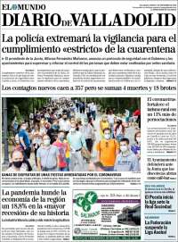 Portada de Diario de Valladolid (Spain)