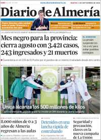 Portada de Diario de Almería (Spain)