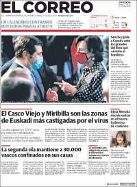 Portada de El Correo - Guipuzcoa (Spain)