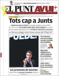 Portada de El Punt Avui (Spain)