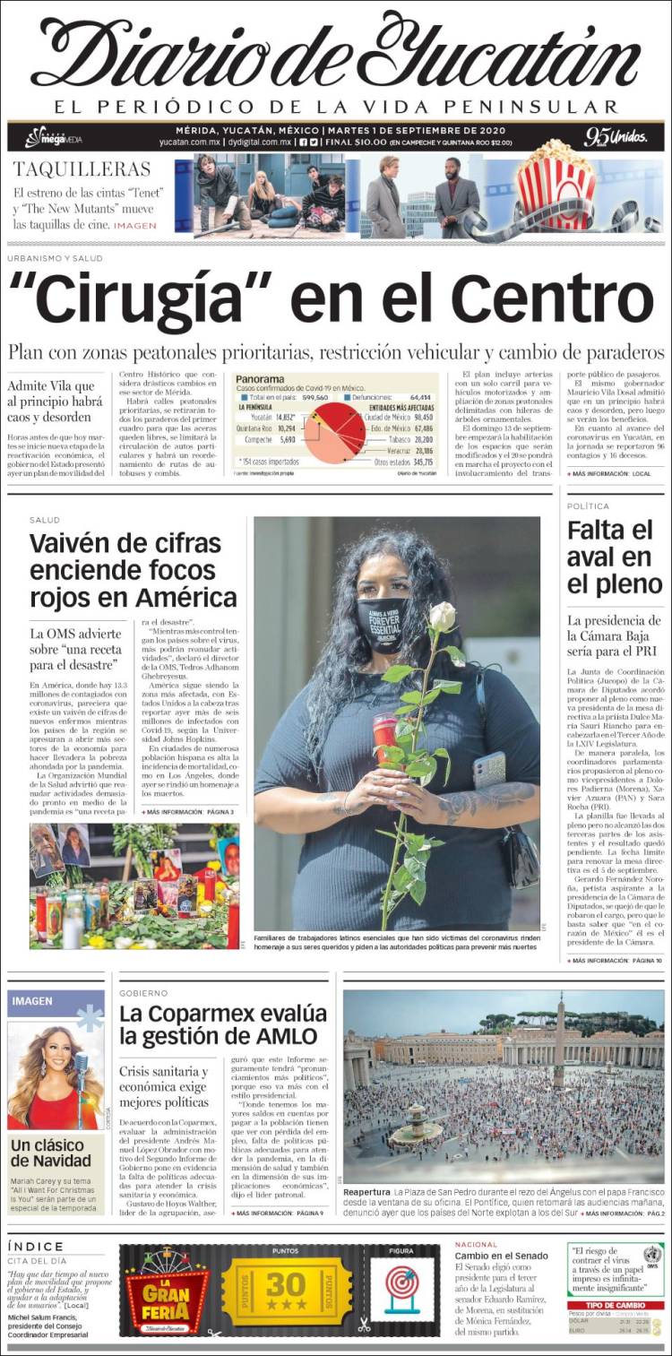 Portada de Diario de Yucatán (Mexico)